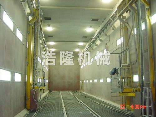 三維臺車噴砂房內景